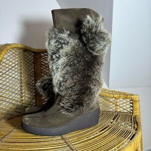 Ellie Brown Faux Fur Winter Boots